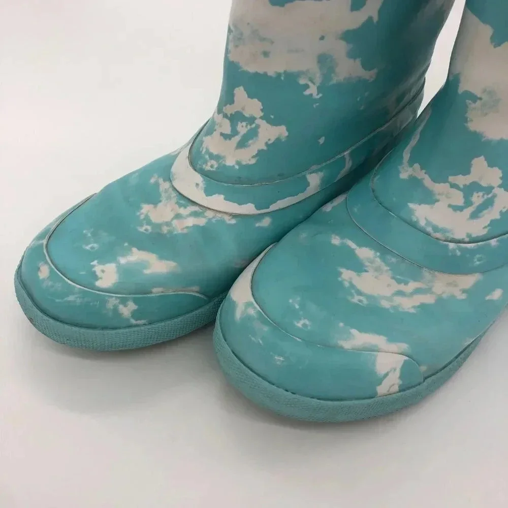 Size 3 Blue White UGG Rain Boots